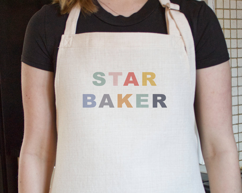 personalised star baker apron 