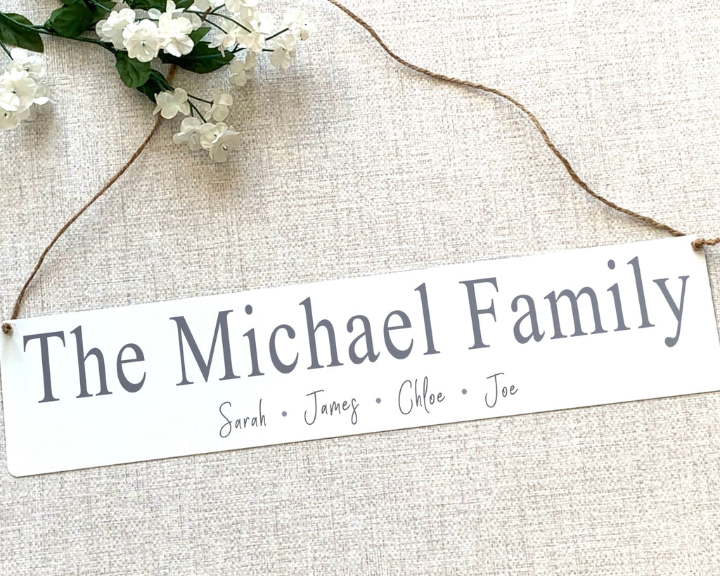 personalised family name street sign 