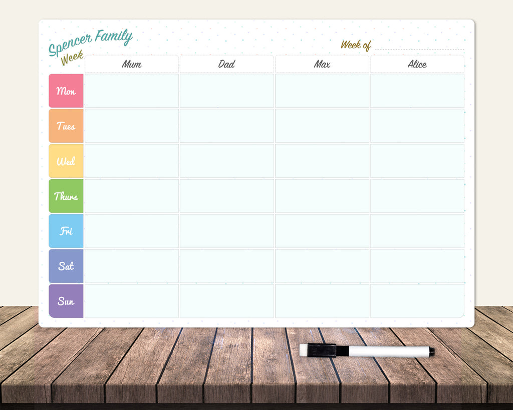 reusable weekly planner whiteboard