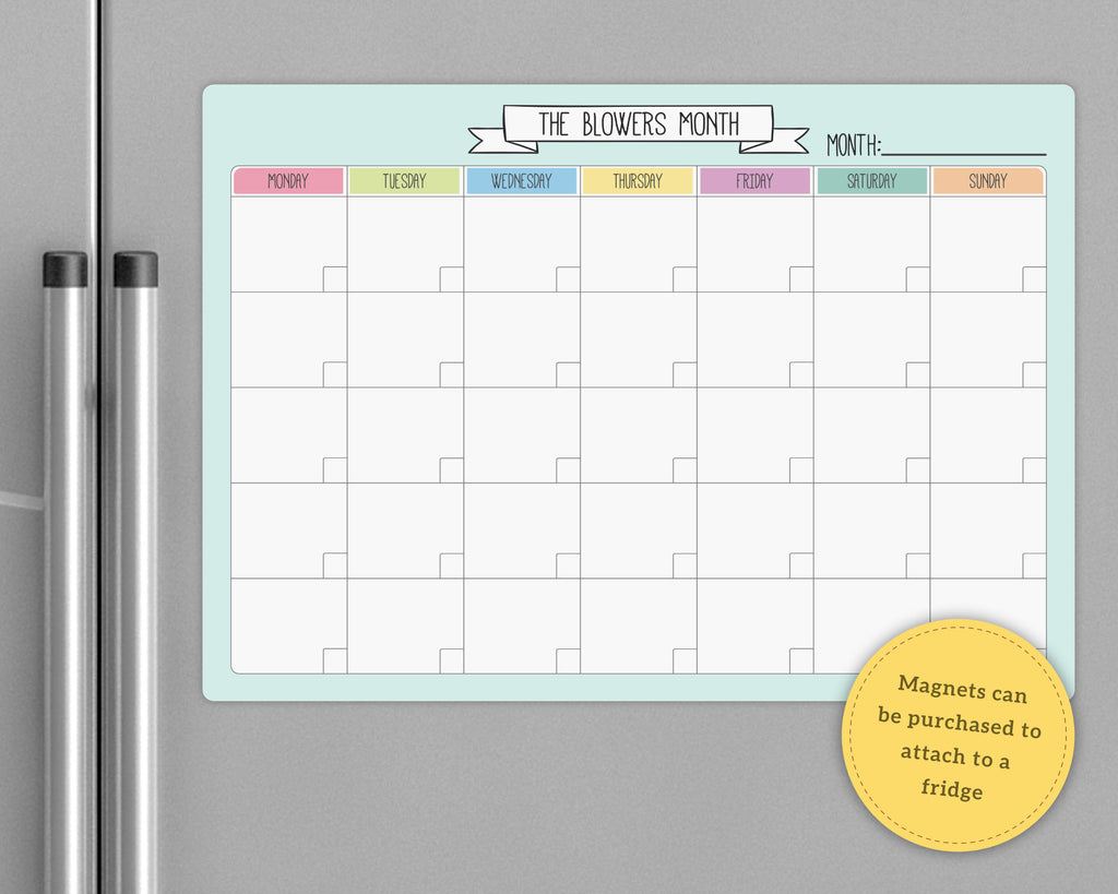 month family planner whiteboard