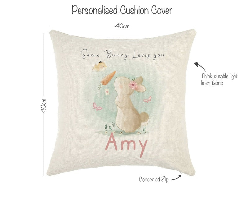 personalised bunny cushion