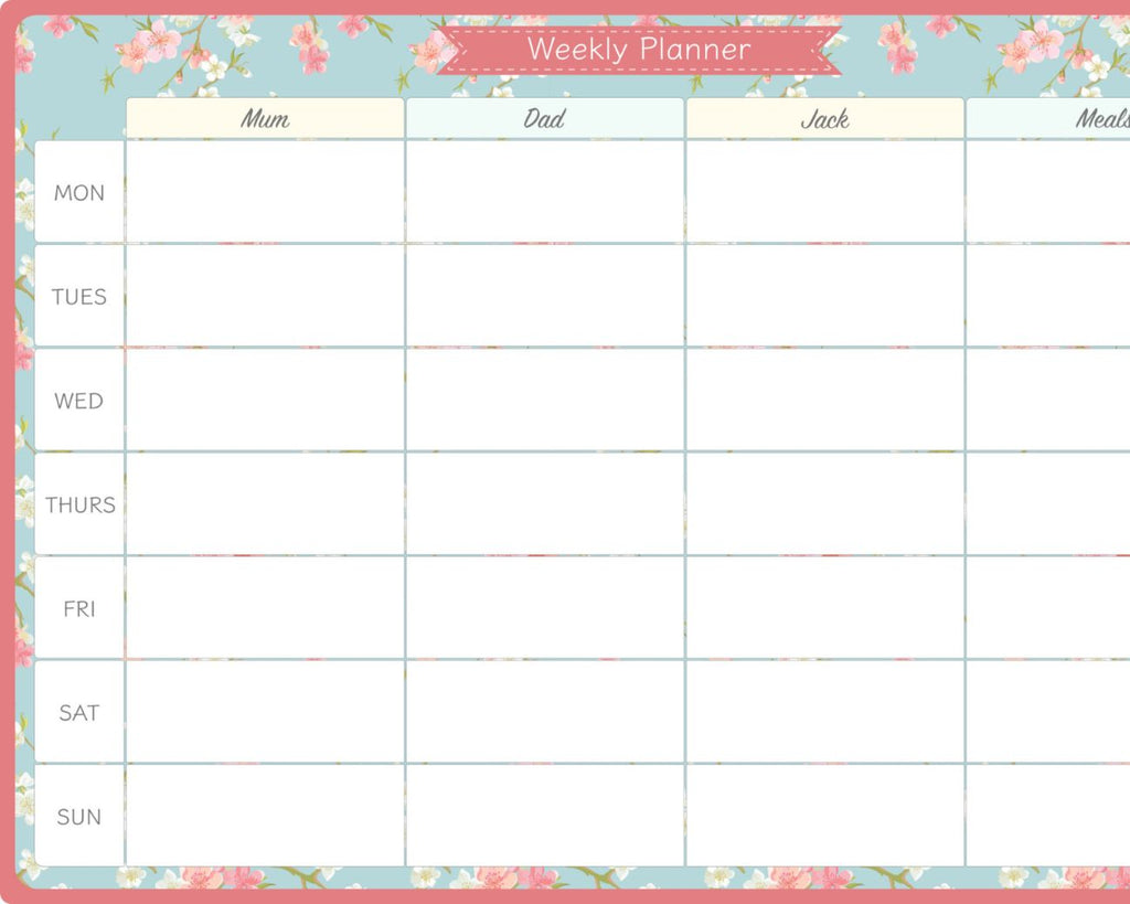 whiteboard week planner