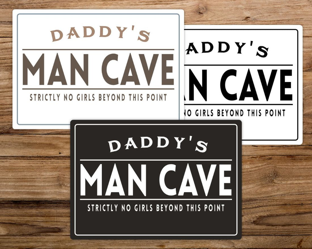 personalised metal man cave signs 