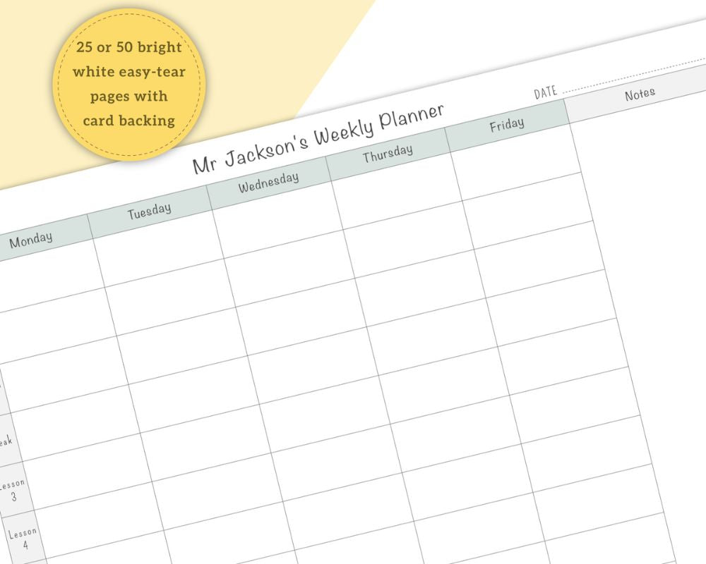 teacher weekly planner 