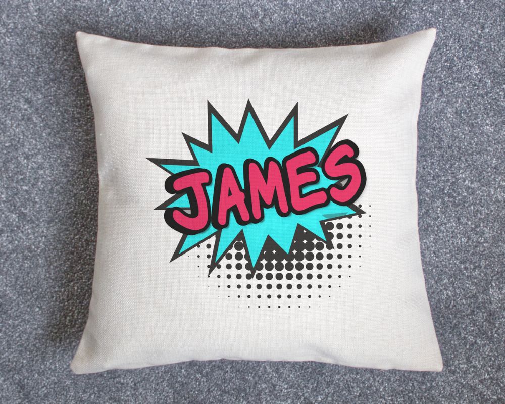 customised comic book cushion cover