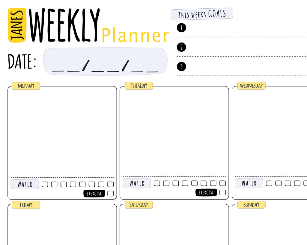  weekly life planner 