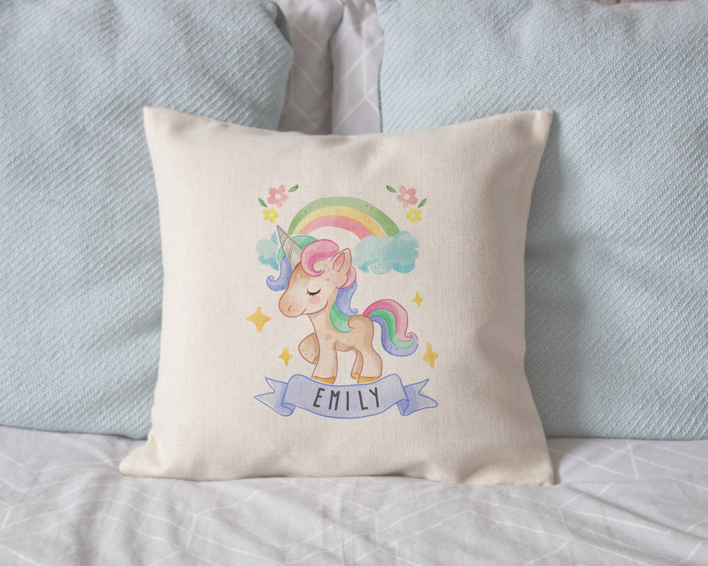 personalised unicorn cushion