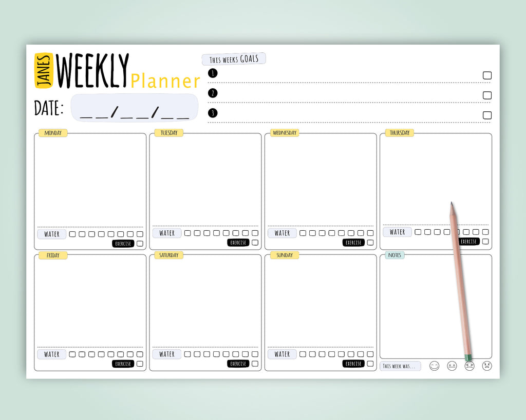  weekly life planner 