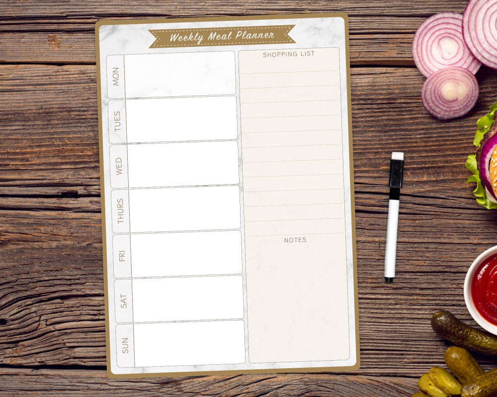 dry wipe meal planner