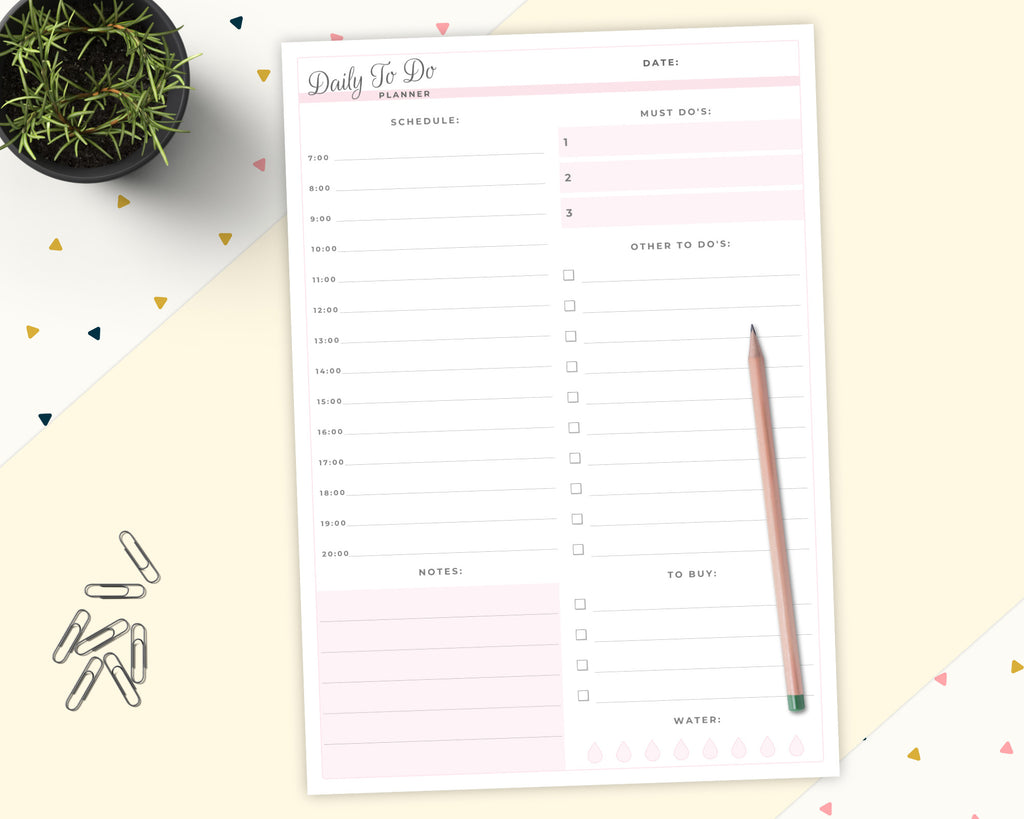 daily planner notepad 