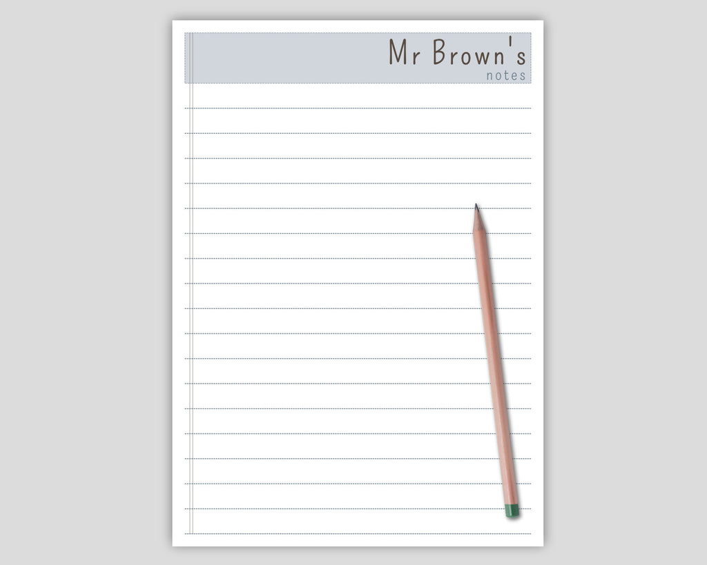 custom lined notepads 