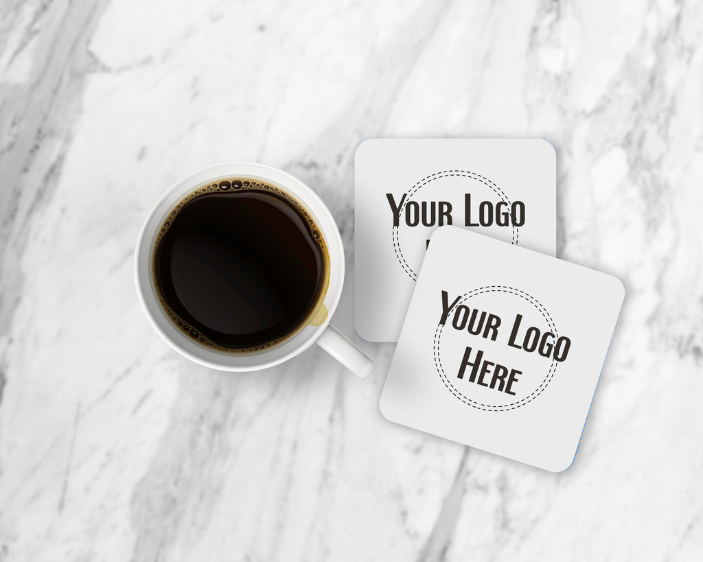 personalised logo coasters
