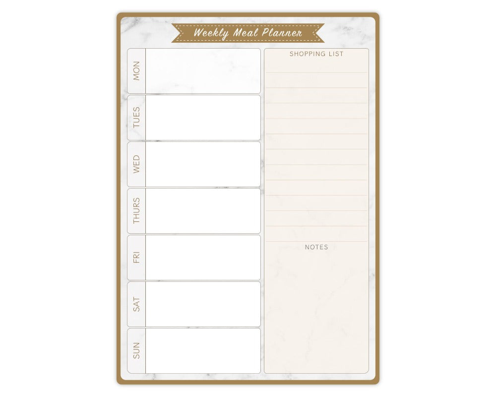 meal planner dry wipe