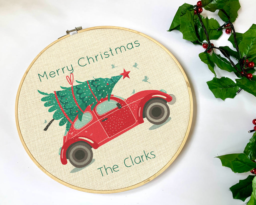 Embroidered Christmas Car Decoration 