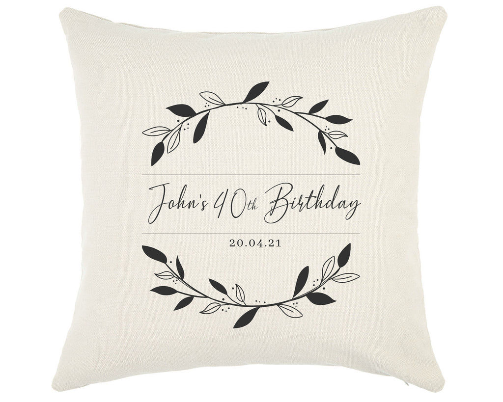 personalised birthday cushion cover 
