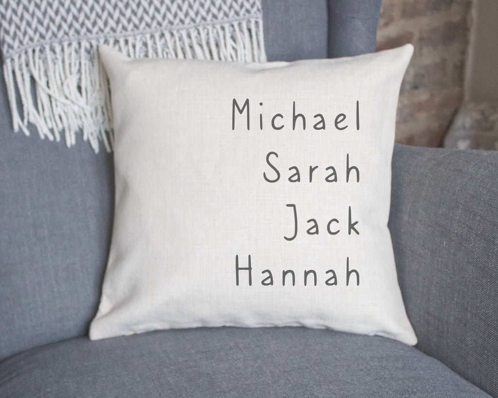 personalised family cushion covers