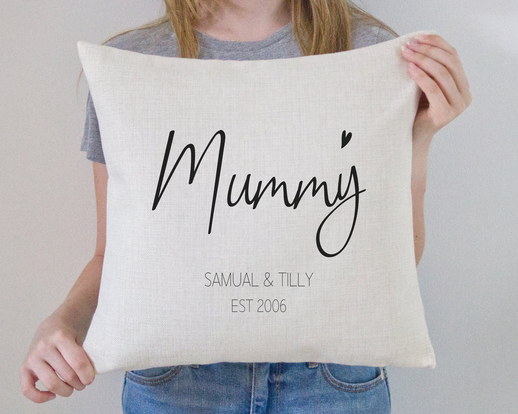 family cushion cover personalised
