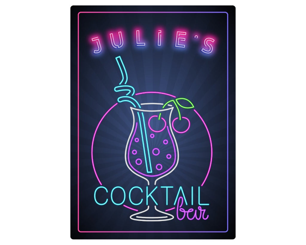 personalised cocktail bar sign