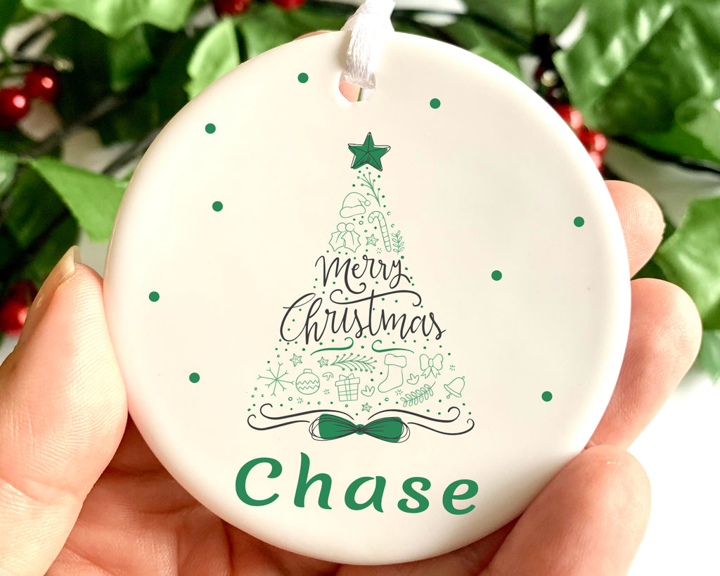 christmas decoration with name 