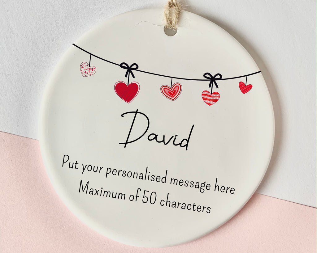 personalised valentines ceramic 