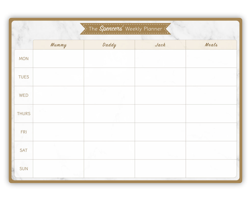 schedule planner whiteboard 