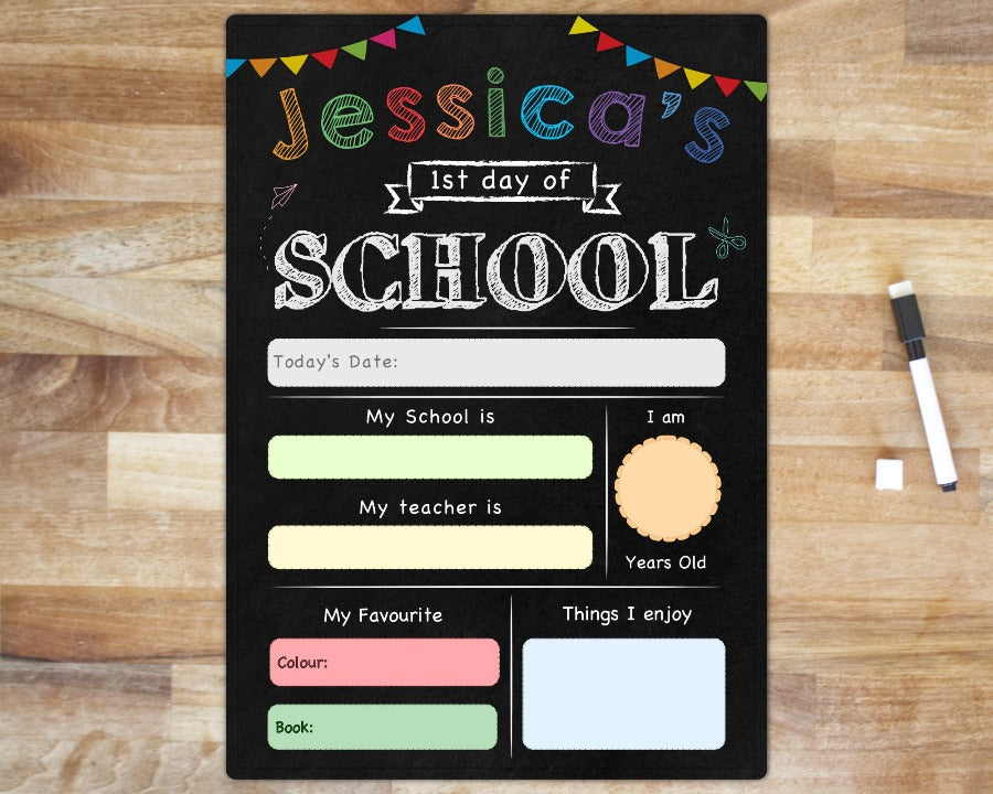  first day of school reusable sign