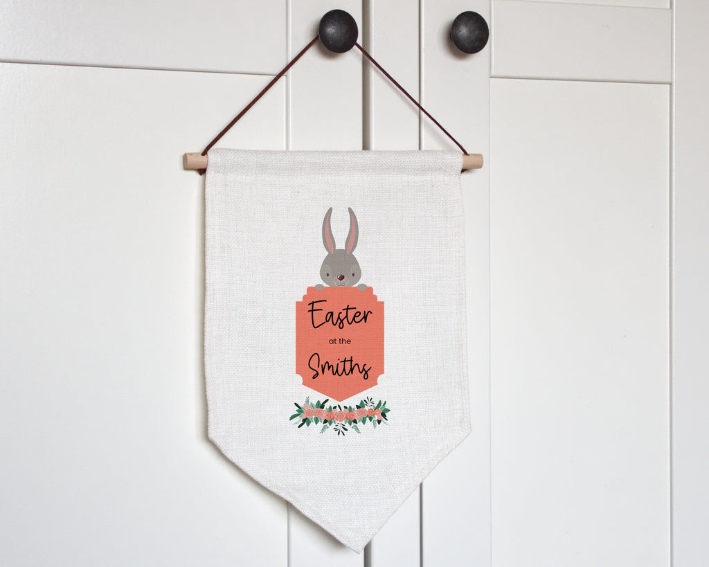 personalised linen easter sign 