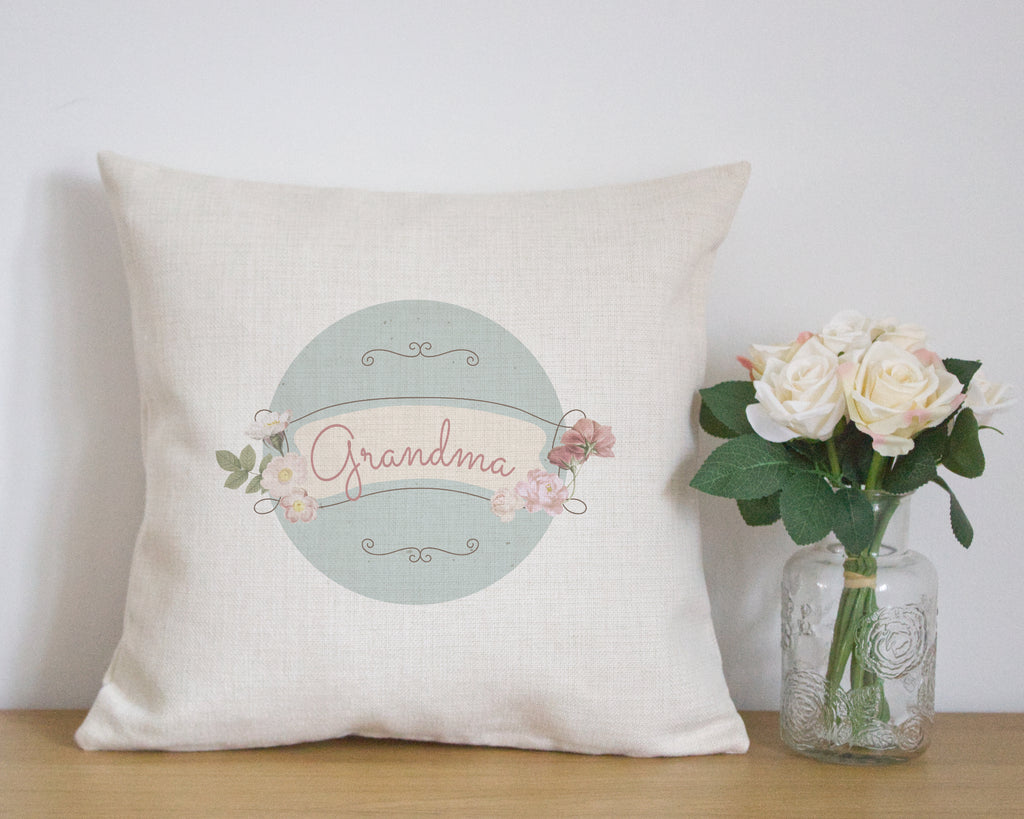 personalised floral cushion cover 