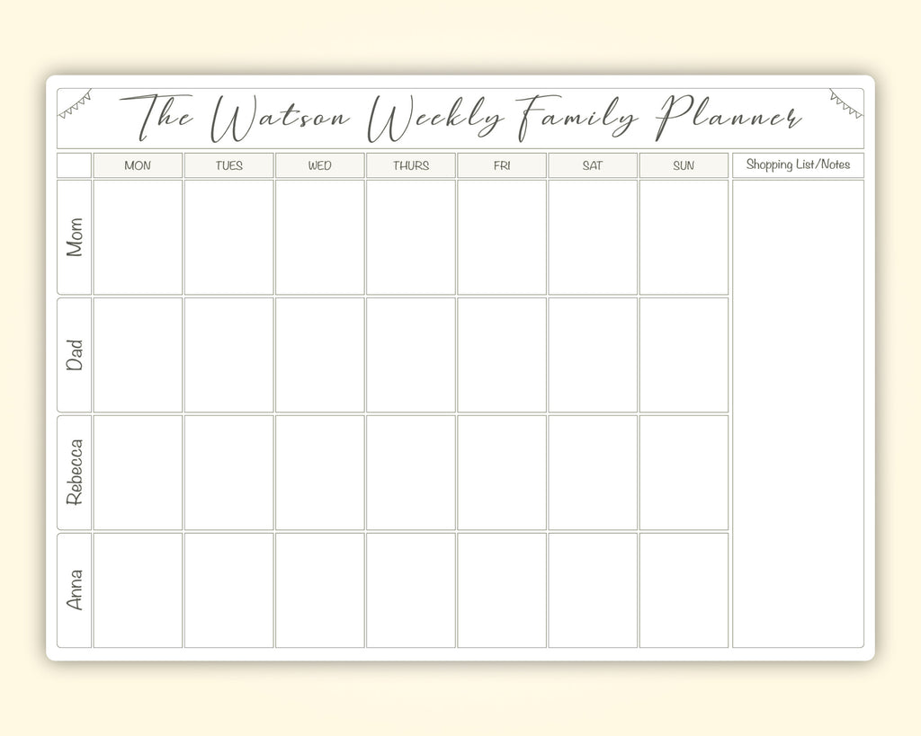 Family Wall Planner 