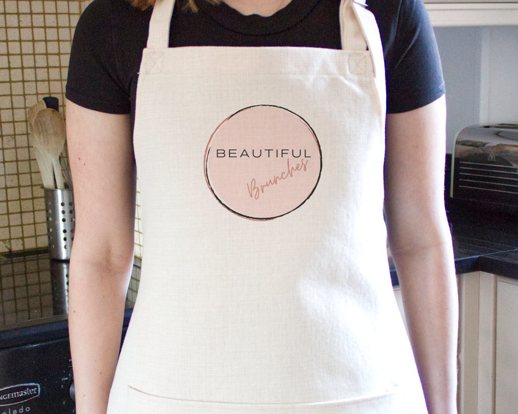 personalised apron with logo, text or graphics