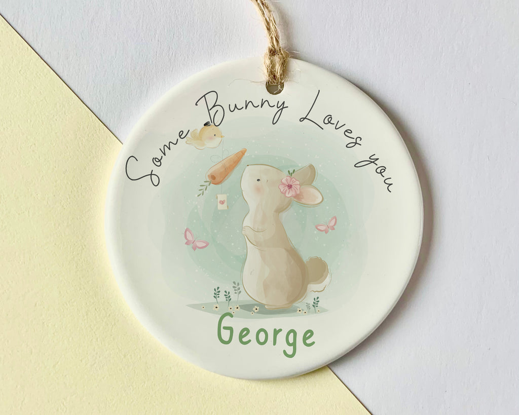 personalised easter bunny decoration 
