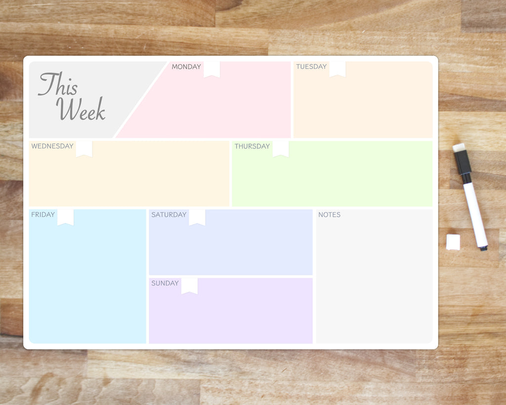 custom weekly schedule whiteboard