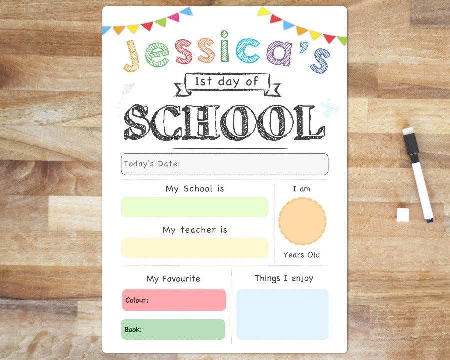  reusable first day of school sign 