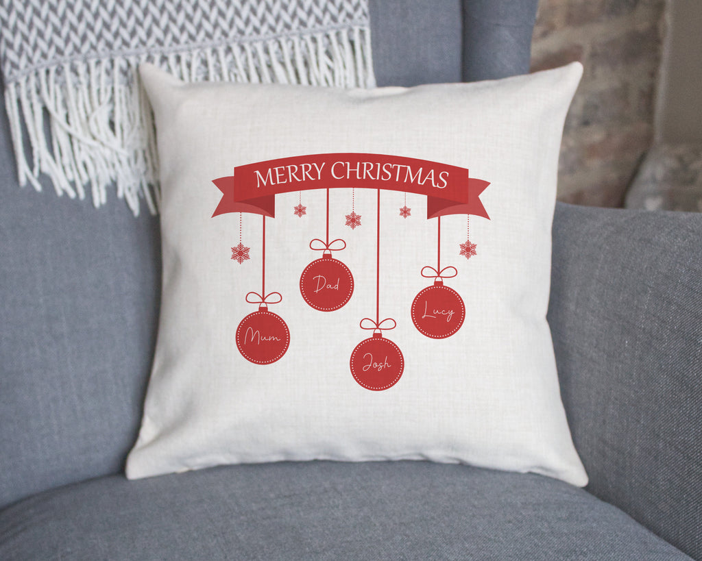 personalise your christmas cushion