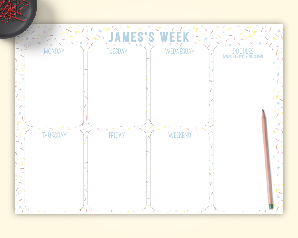 magnetic weekly planner tear off pad notepad