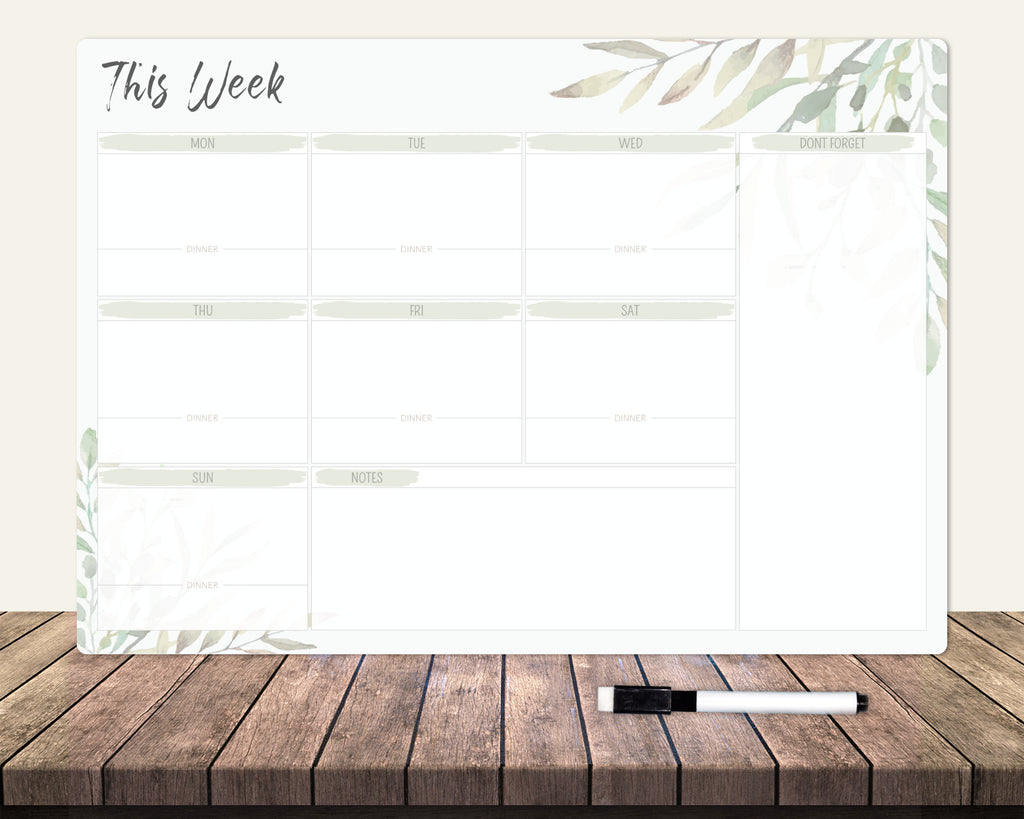 weekly planner whiteboard