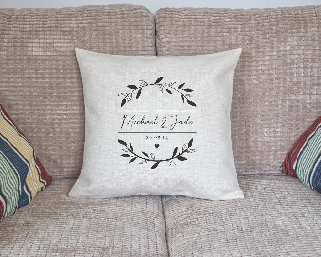 personalised couple cushion 