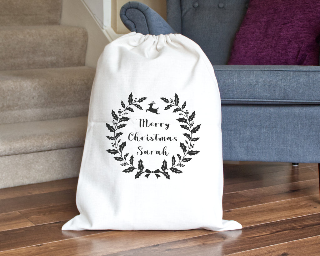 personalised christmas gift sack 