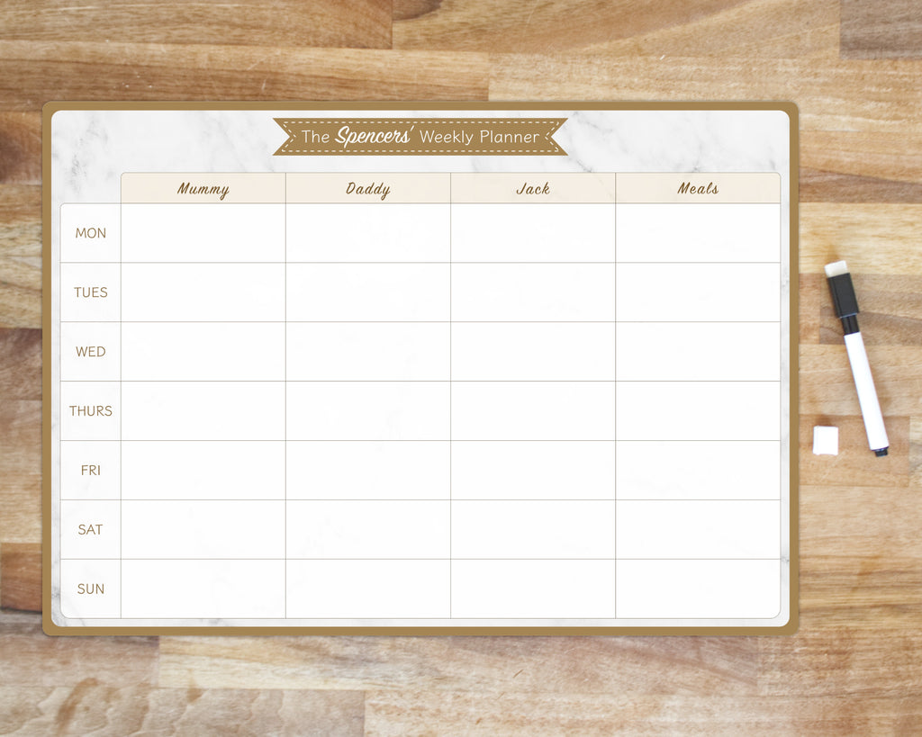customisable whiteboard schedule planner