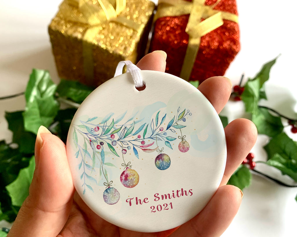 personalised name christmas bauble