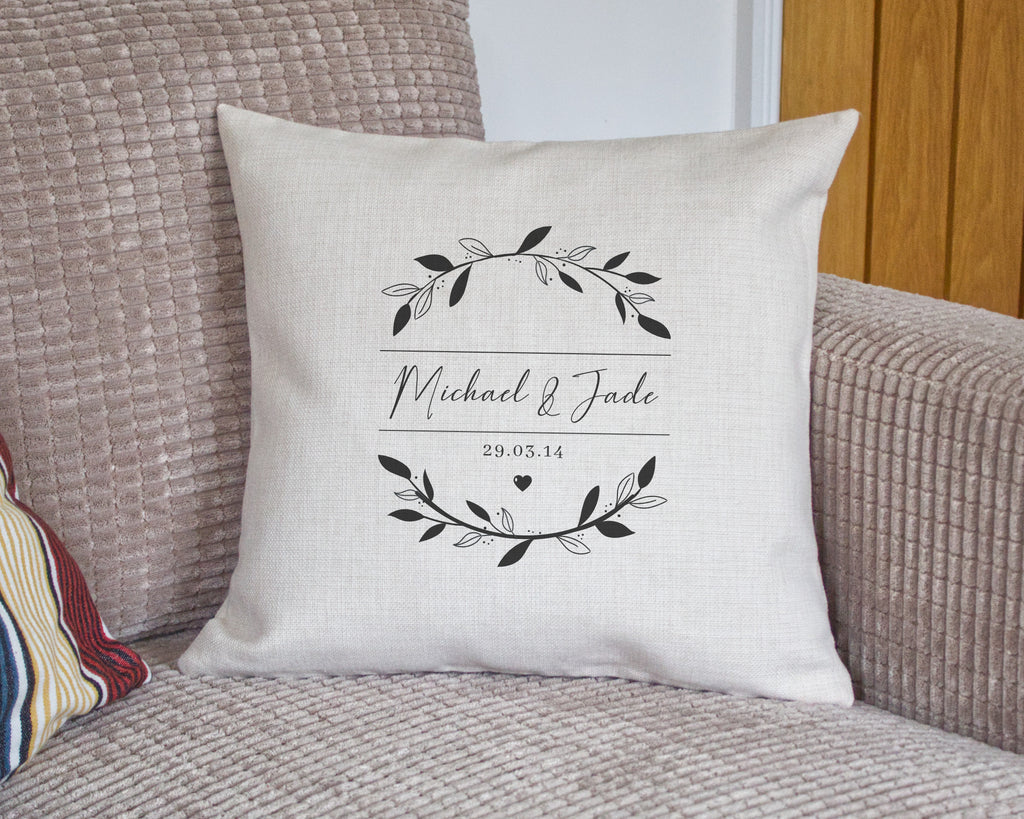 personalised couple cushion 