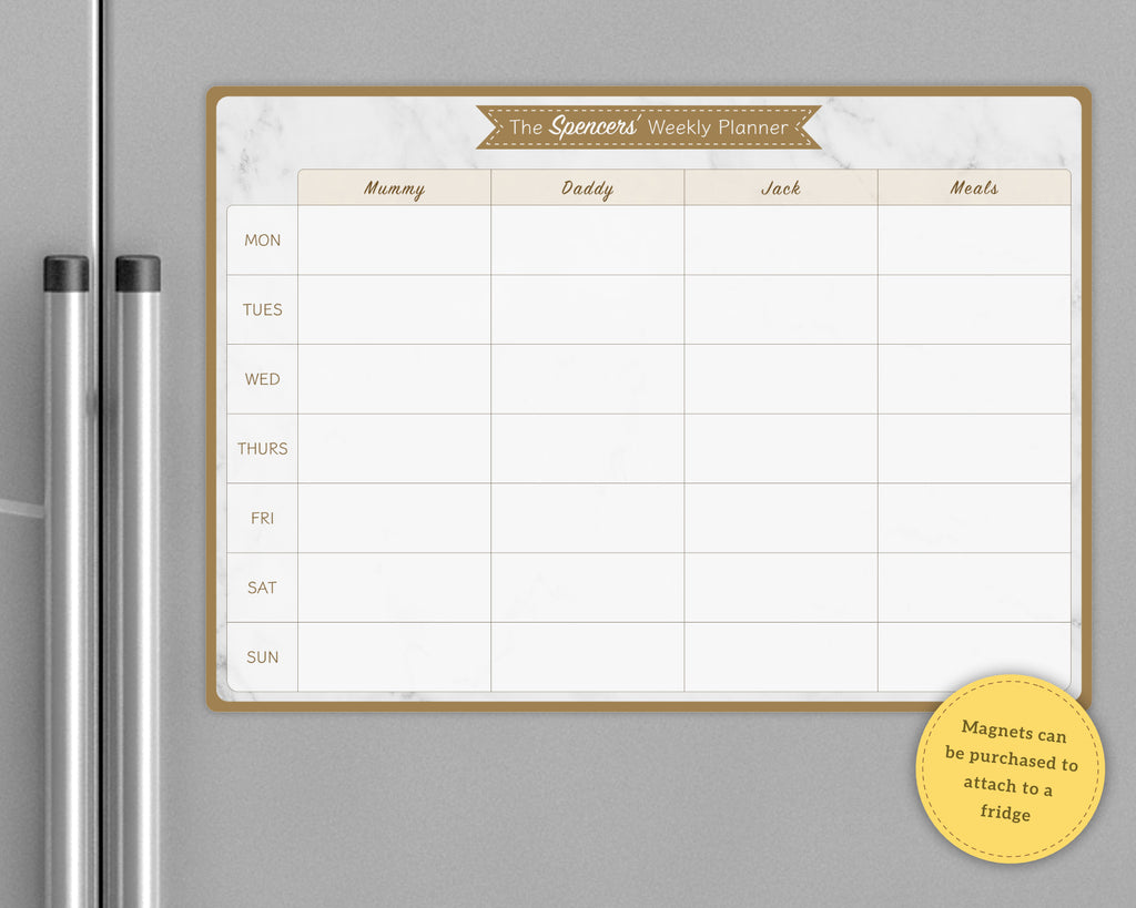 personalised whiteboard schedule planner