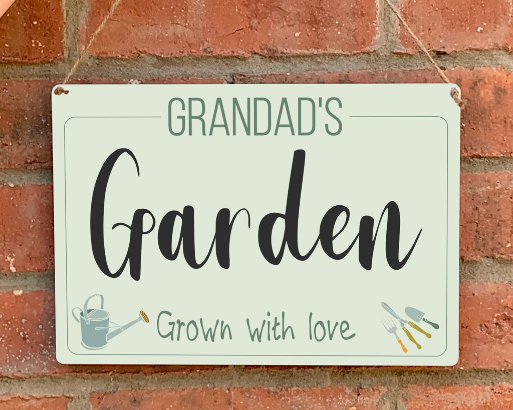 personalised metal garden signs 