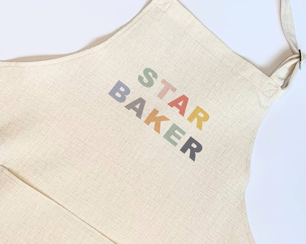 personalised star baker apron 