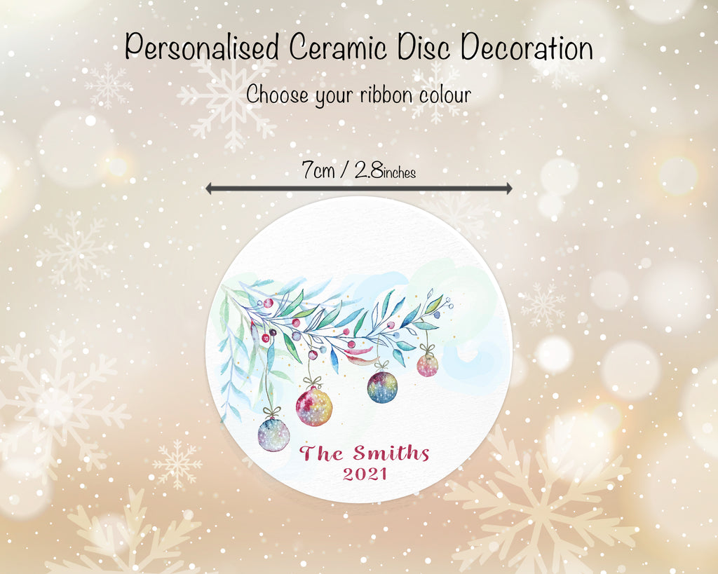 personalised name christmas bauble