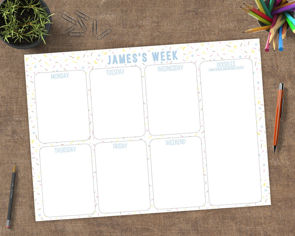 magnetic weekly planner tear off notepad