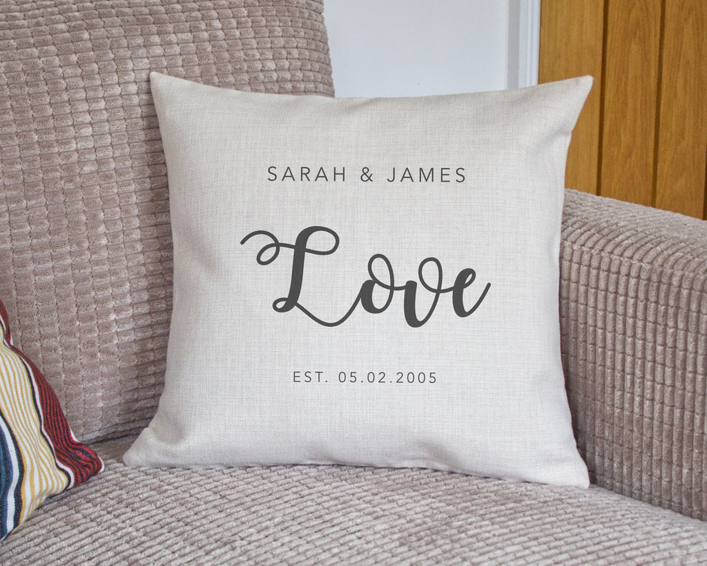 personalised anniversary cushion 