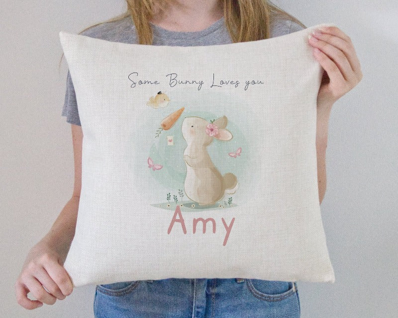 personalised bunny cushion