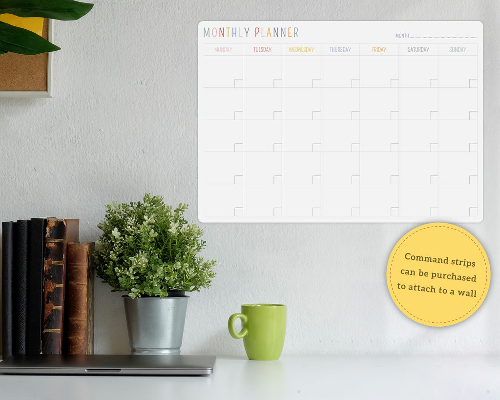 personalised monthly wall planner whiteboard
