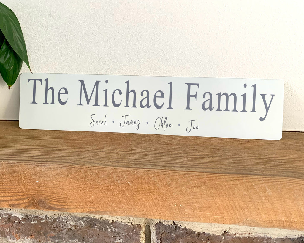 personalised family name street sign 